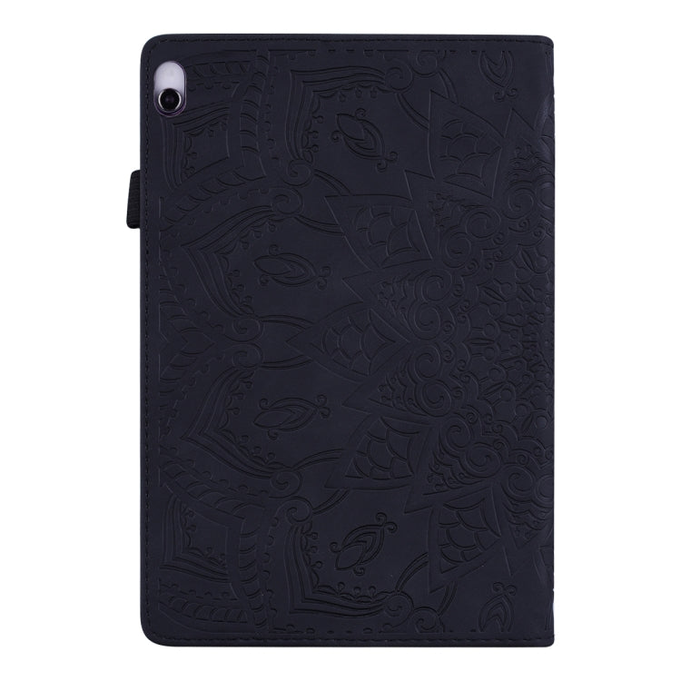 For Lenovo Tab P10 X705L X705F M10 TB-X605L X605F Calf Pattern Double Folding Design Embossed Leather Case with Holder & Card Slots & Pen Slot & Elastic Band