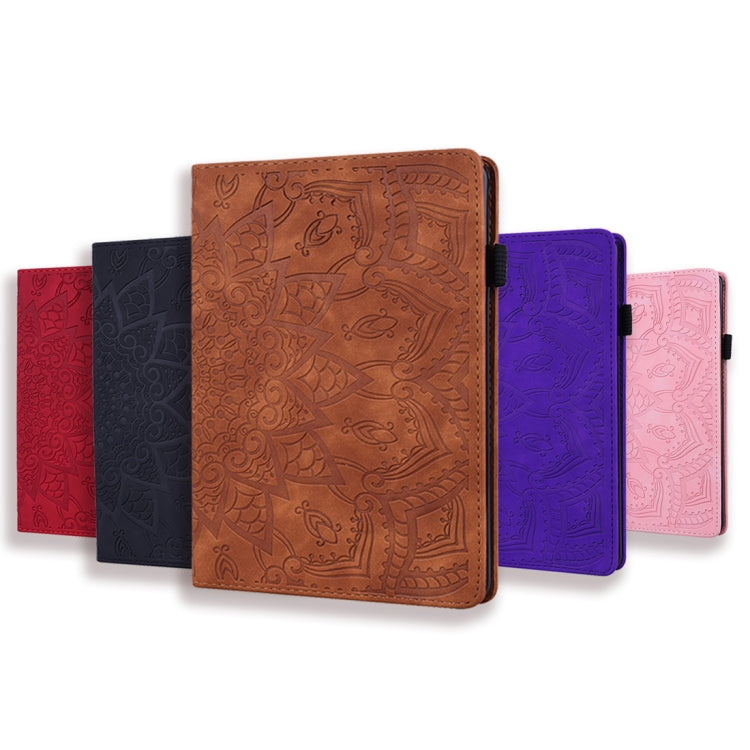 For Lenovo Tab P10 X705L X705F M10 TB-X605L X605F Calf Pattern Double Folding Design Embossed Leather Case with Holder & Card Slots & Pen Slot & Elastic Band