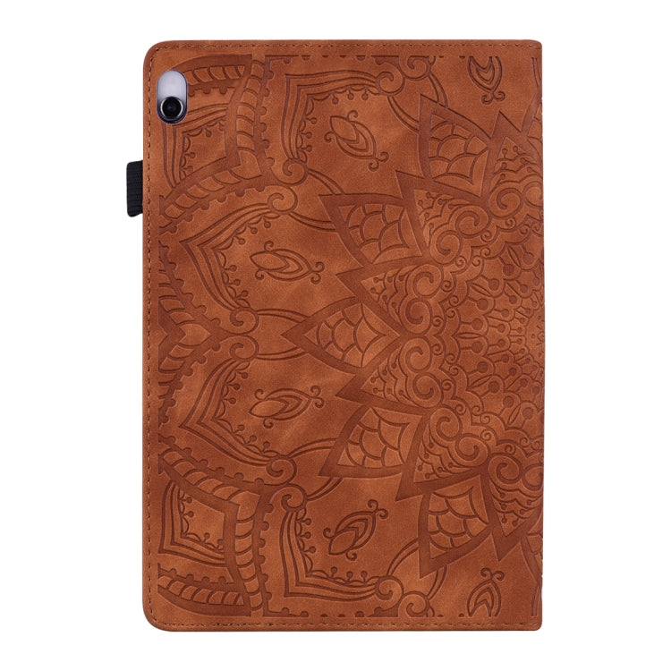 For Lenovo Tab P10 X705L X705F M10 TB-X605L X605F Calf Pattern Double Folding Design Embossed Leather Case with Holder & Card Slots & Pen Slot & Elastic Band