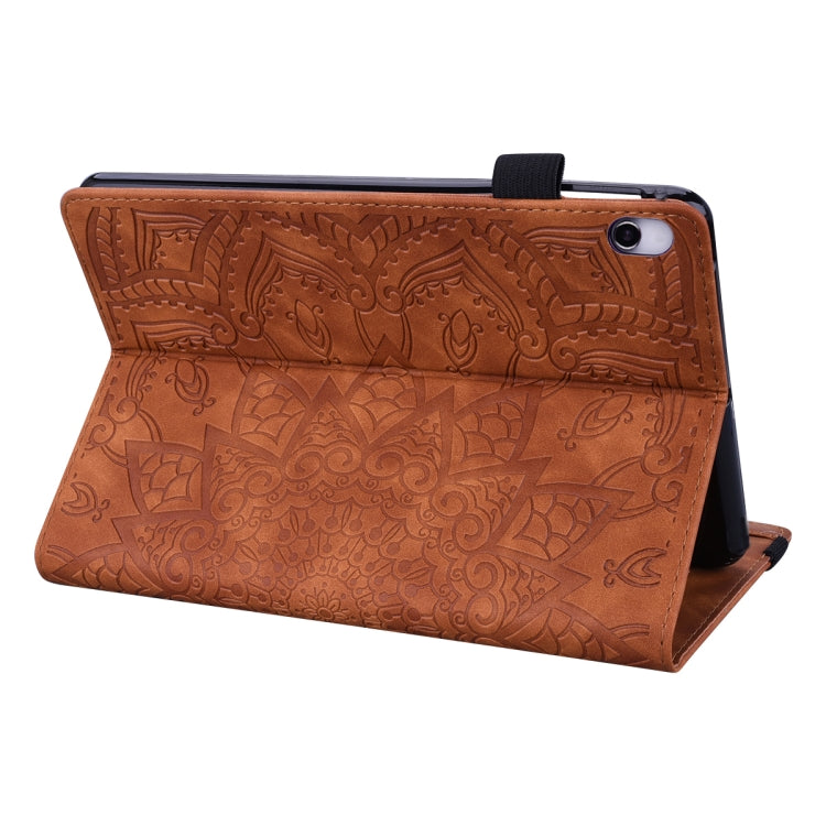 For Lenovo Tab P10 X705L X705F M10 TB-X605L X605F Calf Pattern Double Folding Design Embossed Leather Case with Holder & Card Slots & Pen Slot & Elastic Band