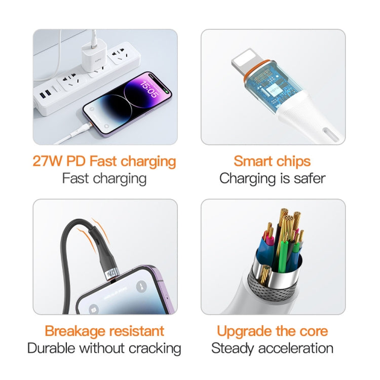 TOTU CB-2 Series USB to Type-C Aluminum Alloy Skin Feel Data Cable, Length: