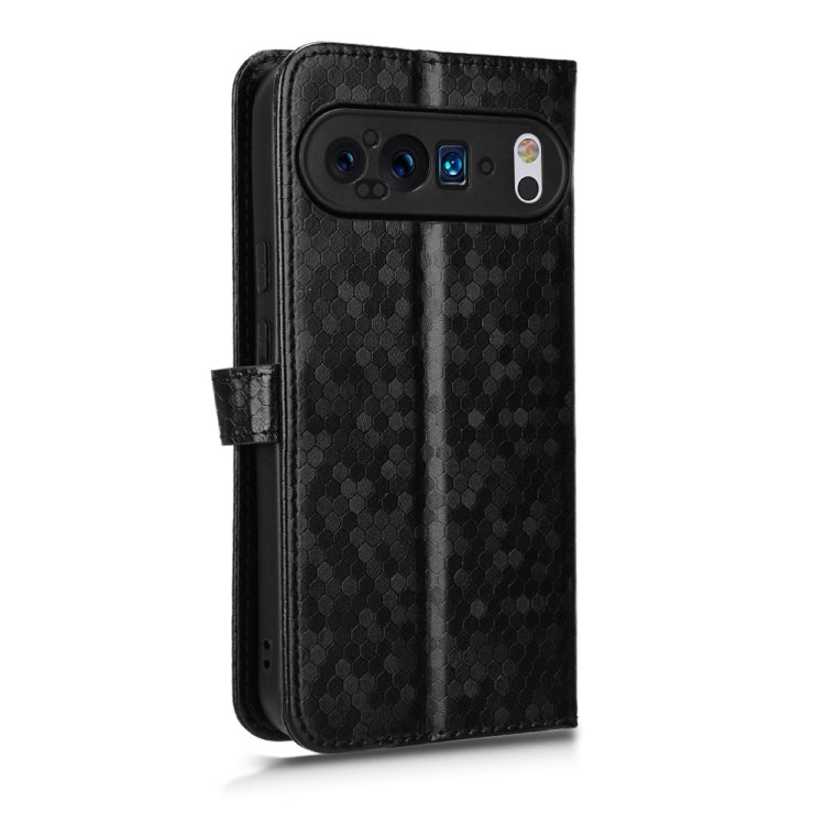 For Google Pixel 9 Pro XL Honeycomb Dot Texture Leather Phone Case