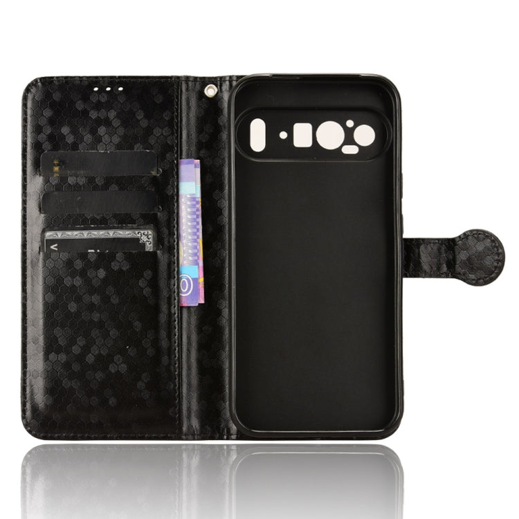For Google Pixel 9 Pro XL Honeycomb Dot Texture Leather Phone Case