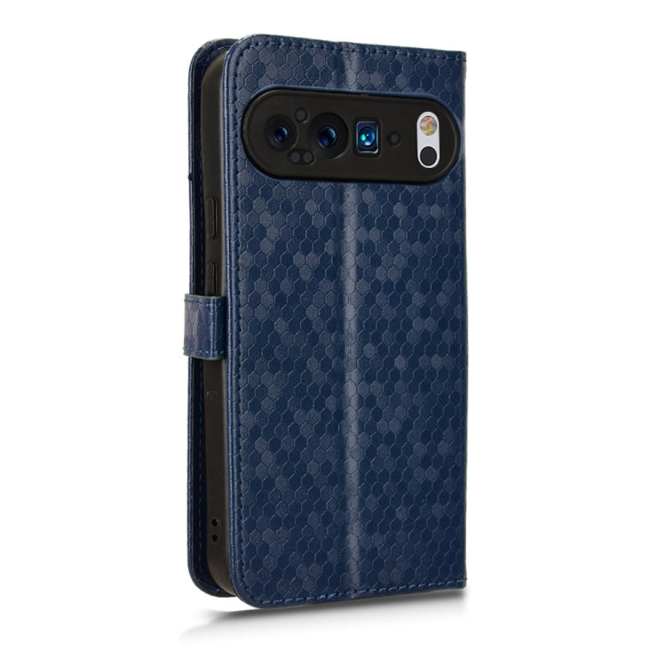 For Google Pixel 9 Pro XL Honeycomb Dot Texture Leather Phone Case