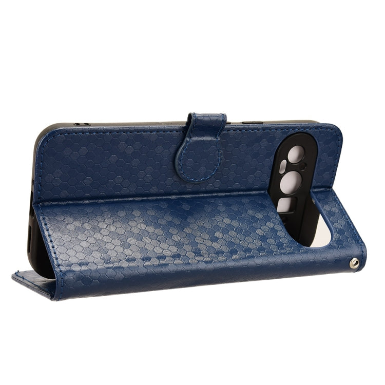 For Google Pixel 9 Pro XL Honeycomb Dot Texture Leather Phone Case