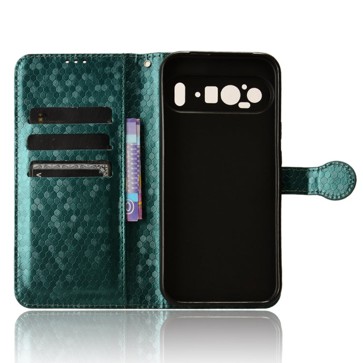 For Google Pixel 9 Pro XL Honeycomb Dot Texture Leather Phone Case