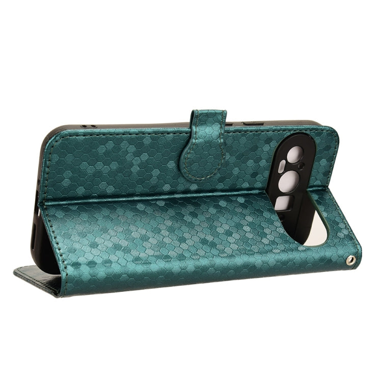 For Google Pixel 9 Pro XL Honeycomb Dot Texture Leather Phone Case