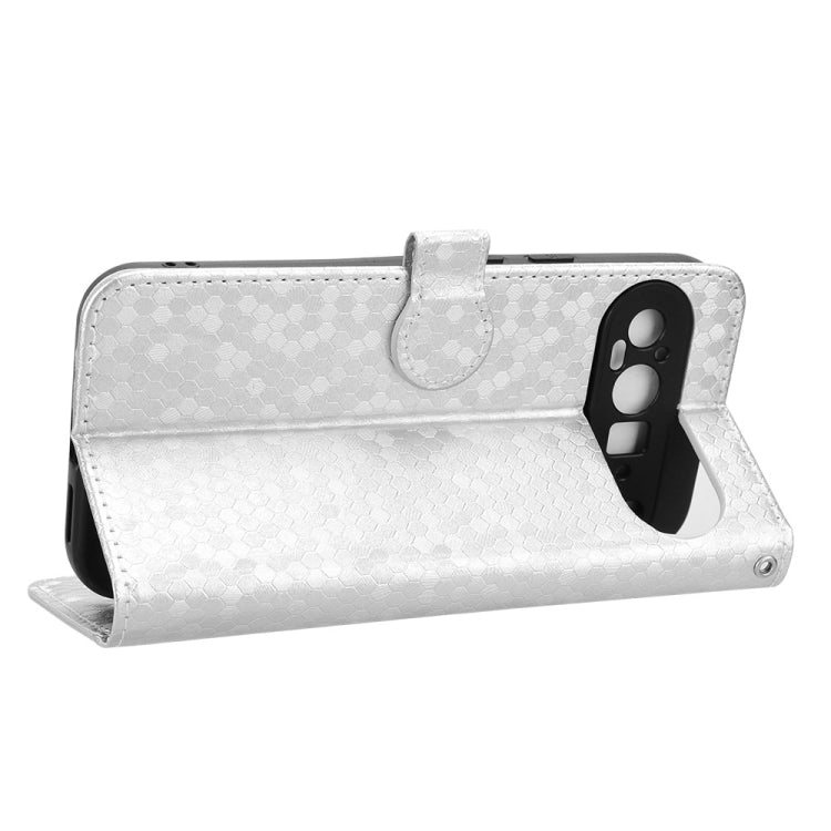 For Google Pixel 9 Pro XL Honeycomb Dot Texture Leather Phone Case