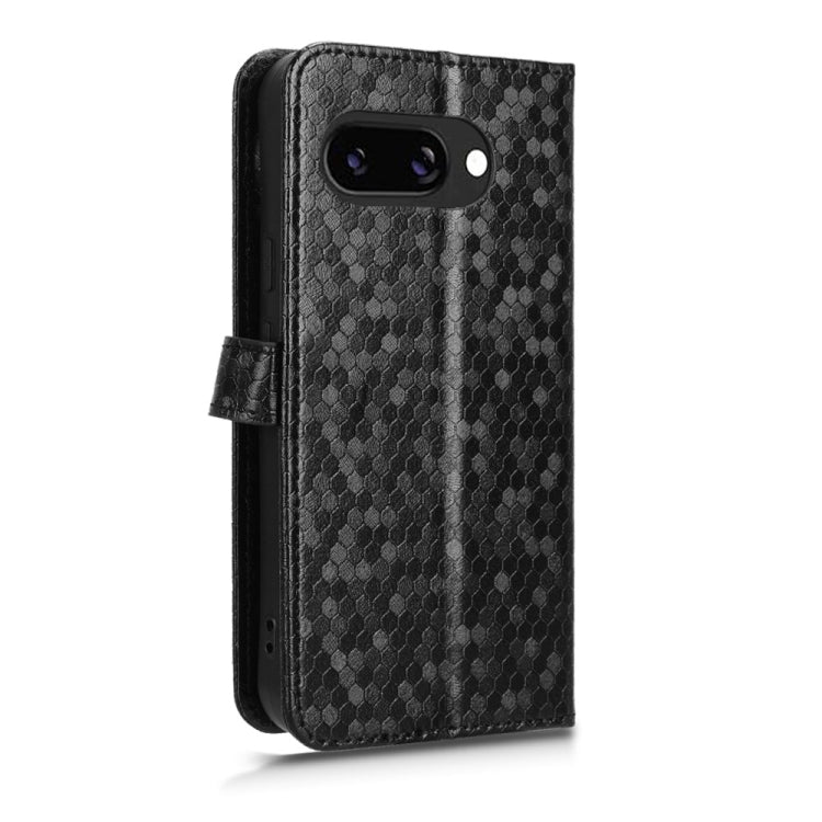For Google Pixel 9a Honeycomb Dot Texture Leather Phone Case