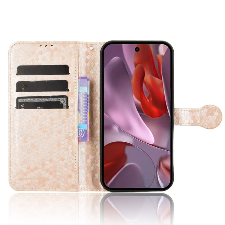 For Google Pixel 9a Honeycomb Dot Texture Leather Phone Case