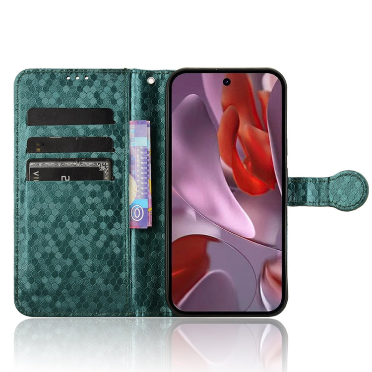 For Google Pixel 9a Honeycomb Dot Texture Leather Phone Case