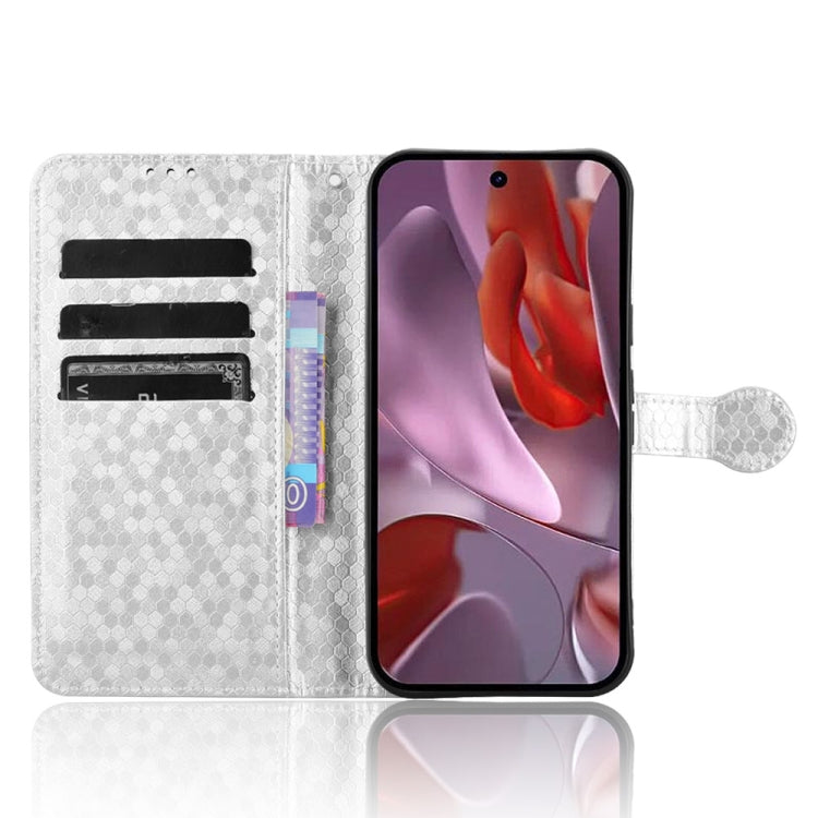 For Google Pixel 9a Honeycomb Dot Texture Leather Phone Case