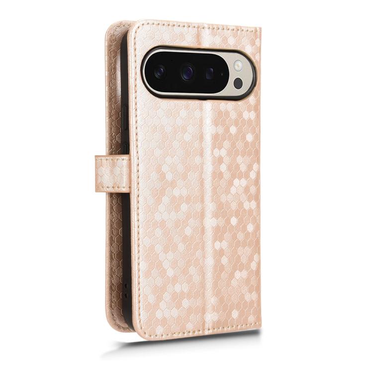 For Google Pixel 10 Pro XL Honeycomb Dot Texture Leather Phone Case