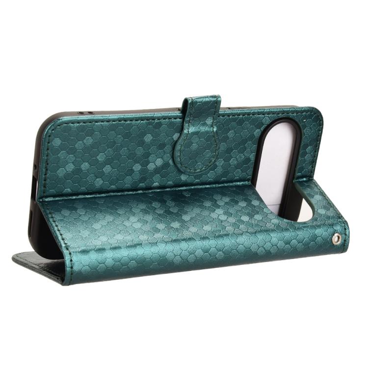For Google Pixel 10 Pro XL Honeycomb Dot Texture Leather Phone Case