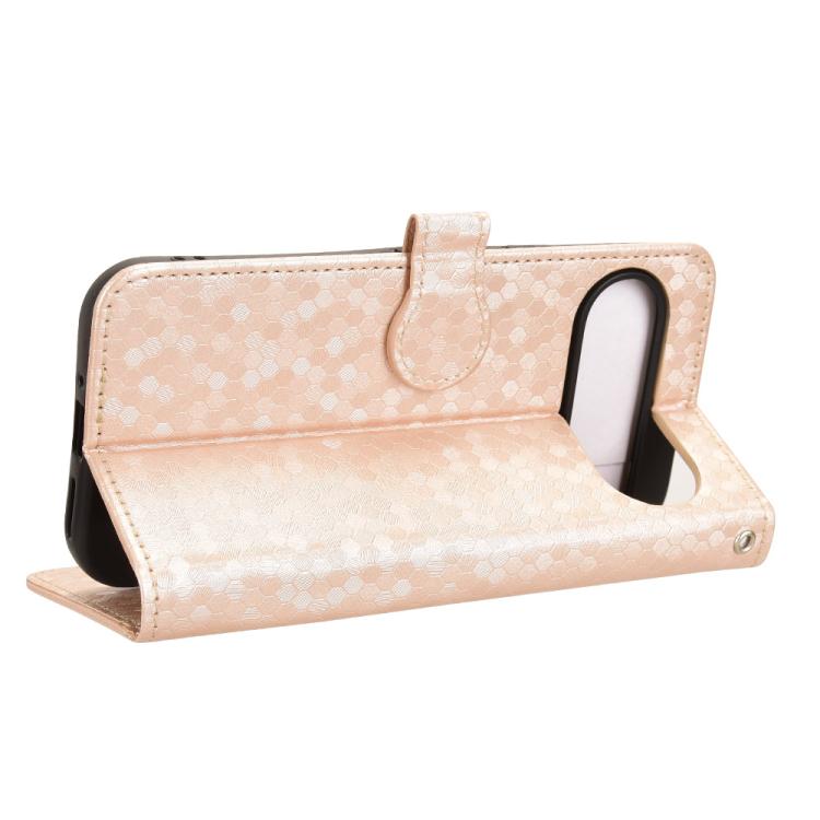 For Google Pixel 10 / 10 Pro Honeycomb Dot Texture Leather Phone Case