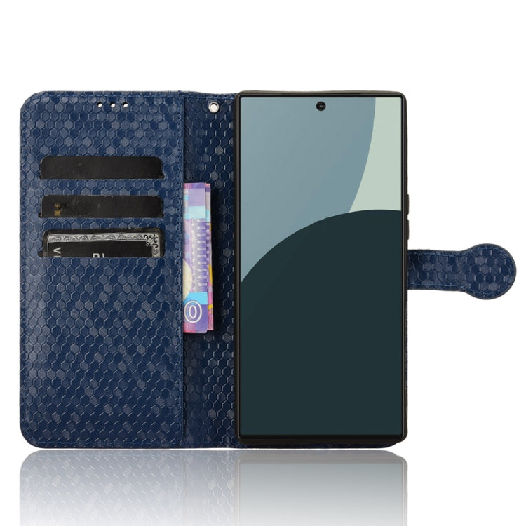 For Sharp Aquos R9 Honeycomb Dot Texture Leather Phone Case