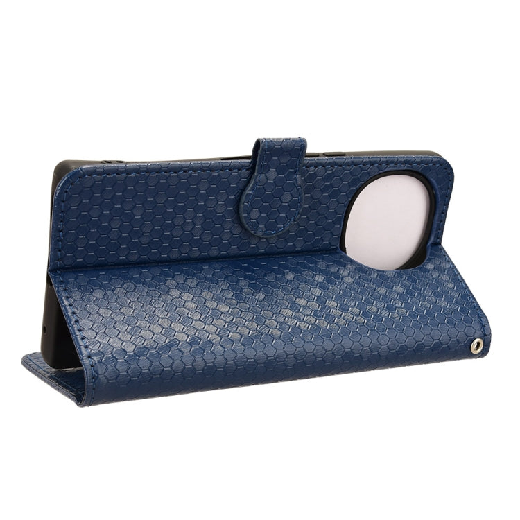 For Sharp Aquos R9 Honeycomb Dot Texture Leather Phone Case