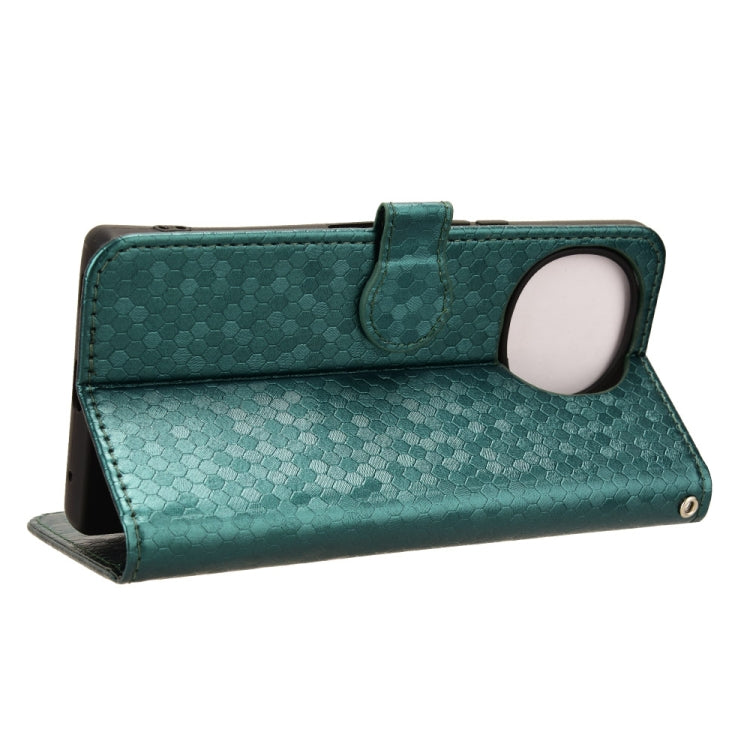 For Sharp Aquos R9 Honeycomb Dot Texture Leather Phone Case