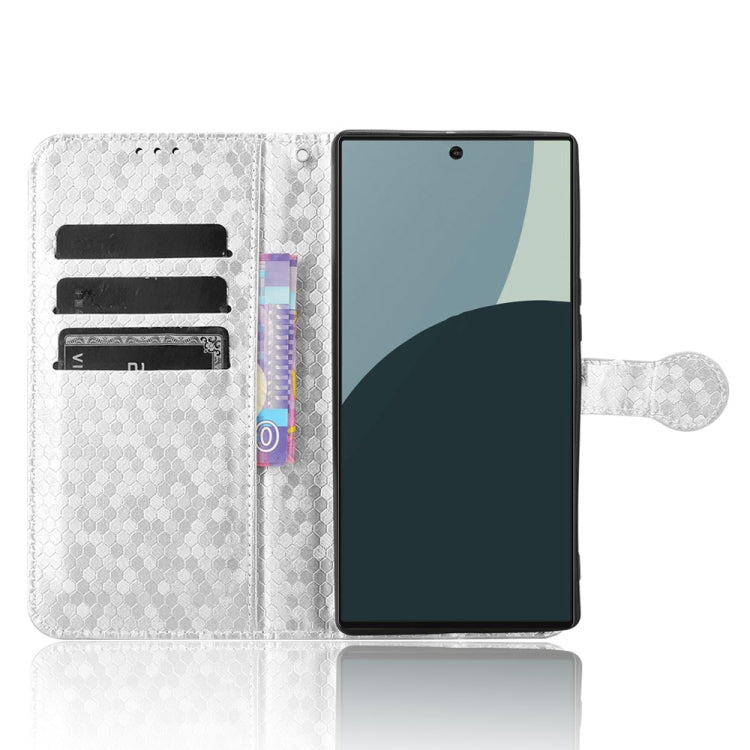 For Sharp Aquos R9 Honeycomb Dot Texture Leather Phone Case