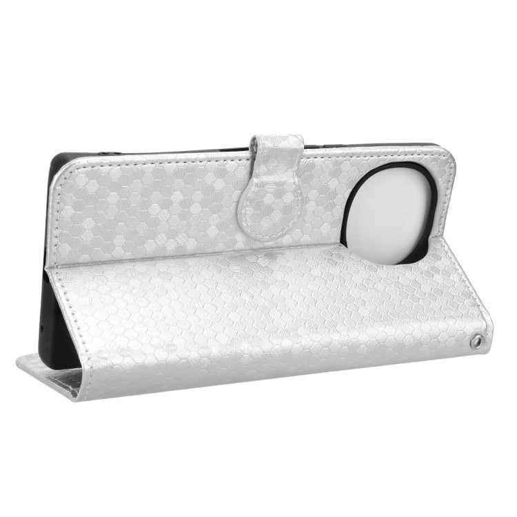 For Sharp Aquos R9 Honeycomb Dot Texture Leather Phone Case