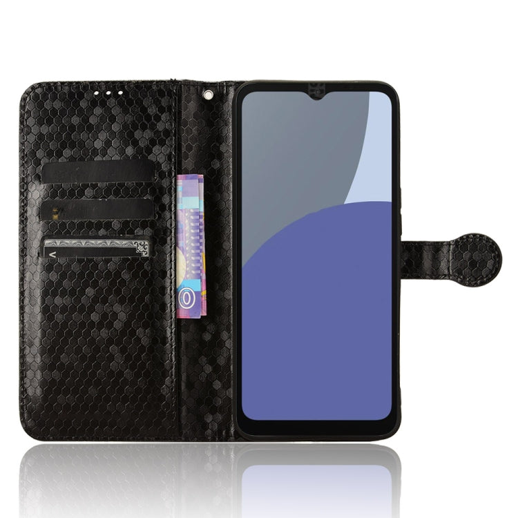 For Sharp Aquos Wish 4 Honeycomb Dot Texture Leather Phone Case