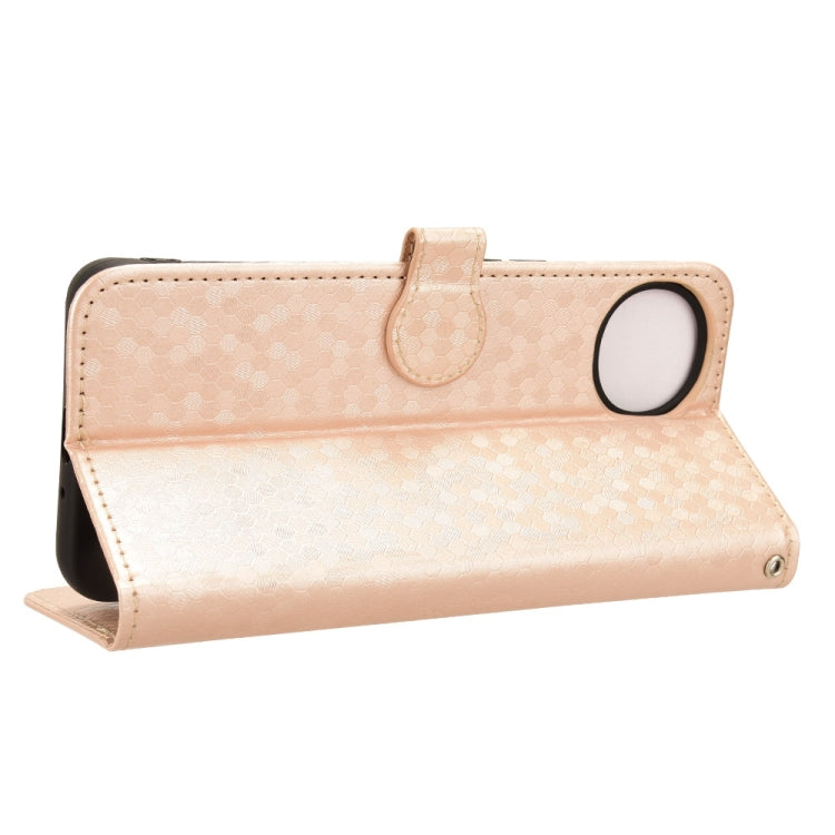 For Sharp Aquos Wish 4 Honeycomb Dot Texture Leather Phone Case