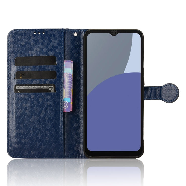 For Sharp Aquos Wish 4 Honeycomb Dot Texture Leather Phone Case