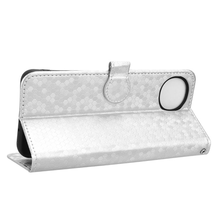 For Sharp Aquos Wish 4 Honeycomb Dot Texture Leather Phone Case