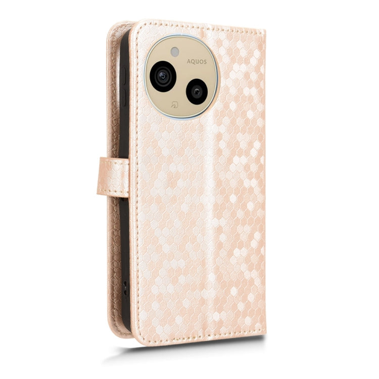 For Sharp Aquos Sense9 Honeycomb Dot Texture Leather Phone Case