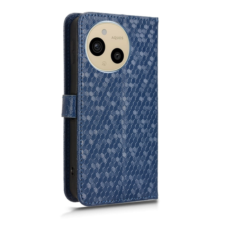 For Sharp Aquos Sense9 Honeycomb Dot Texture Leather Phone Case