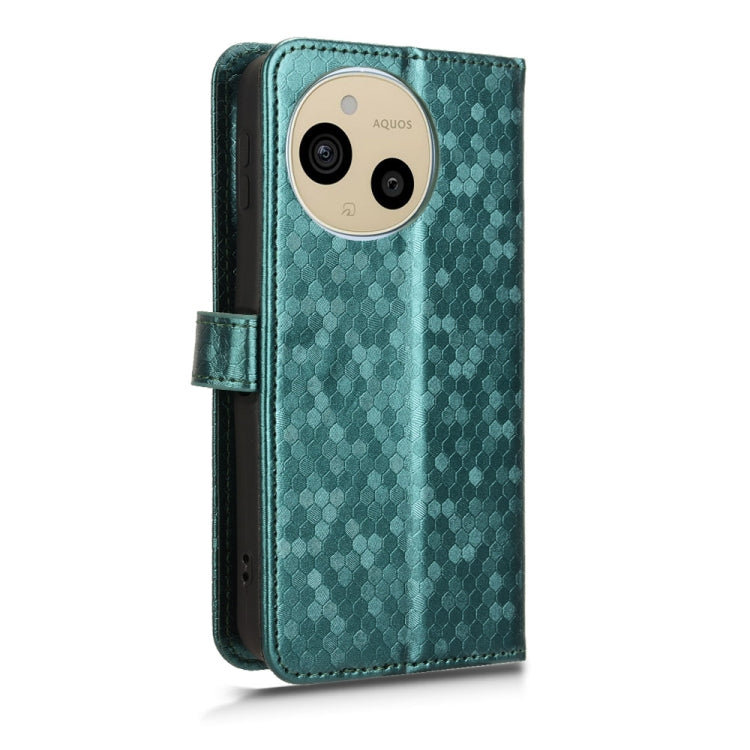 For Sharp Aquos Sense9 Honeycomb Dot Texture Leather Phone Case