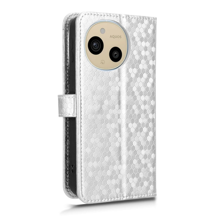 For Sharp Aquos Sense9 Honeycomb Dot Texture Leather Phone Case