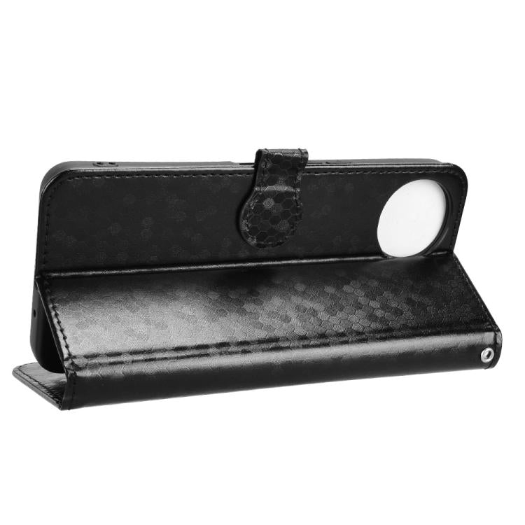 For Sharp Aquos wish5 Honeycomb Dot Texture Leather Phone Case
