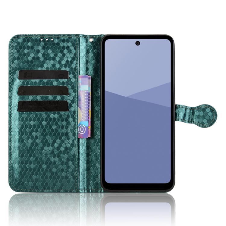 For Sharp Aquos wish5 Honeycomb Dot Texture Leather Phone Case