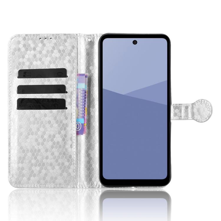 For Sharp Aquos wish5 Honeycomb Dot Texture Leather Phone Case