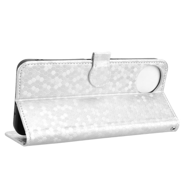 For Sharp Aquos wish5 Honeycomb Dot Texture Leather Phone Case