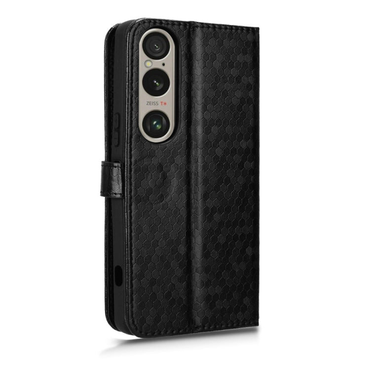 For Sony Xperia 1 VI Honeycomb Dot Texture Leather Phone Case