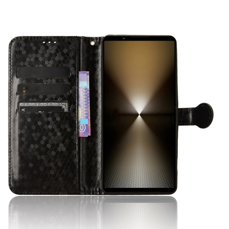 For Sony Xperia 1 VI Honeycomb Dot Texture Leather Phone Case