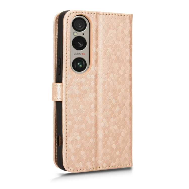 For Sony Xperia 1 VI Honeycomb Dot Texture Leather Phone Case