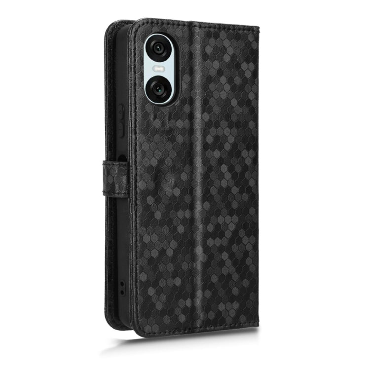 For Sony Xperia 10 VI Honeycomb Dot Texture Leather Phone Case