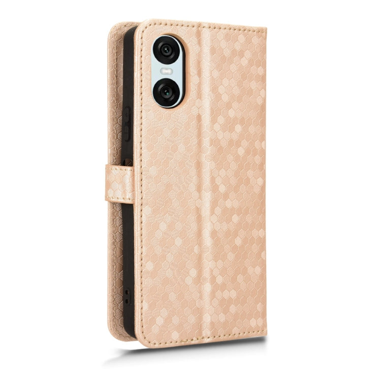 For Sony Xperia 10 VI Honeycomb Dot Texture Leather Phone Case
