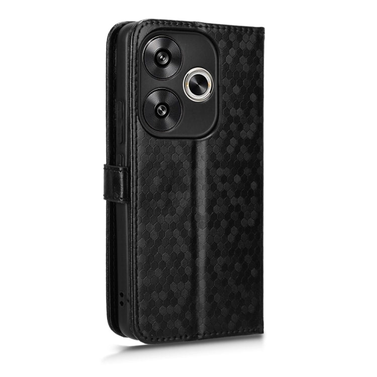 For Xiaomi Poco F6 /Redmi Turbo 3 Honeycomb Dot Texture Leather Phone Case