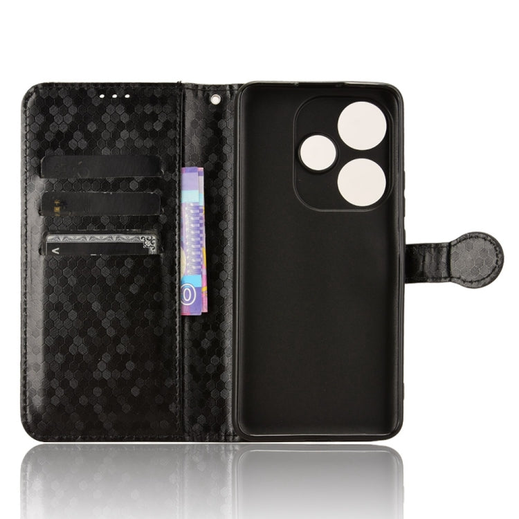 For Xiaomi Poco F6 /Redmi Turbo 3 Honeycomb Dot Texture Leather Phone Case