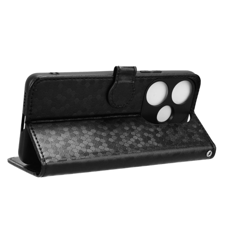 For Xiaomi Poco F6 /Redmi Turbo 3 Honeycomb Dot Texture Leather Phone Case
