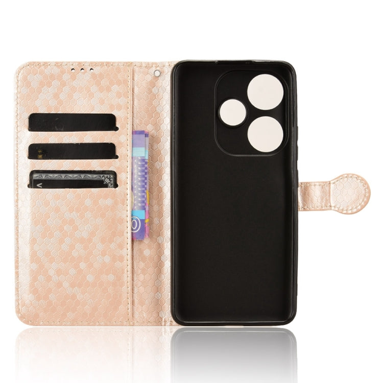 For Xiaomi Poco F6 /Redmi Turbo 3 Honeycomb Dot Texture Leather Phone Case
