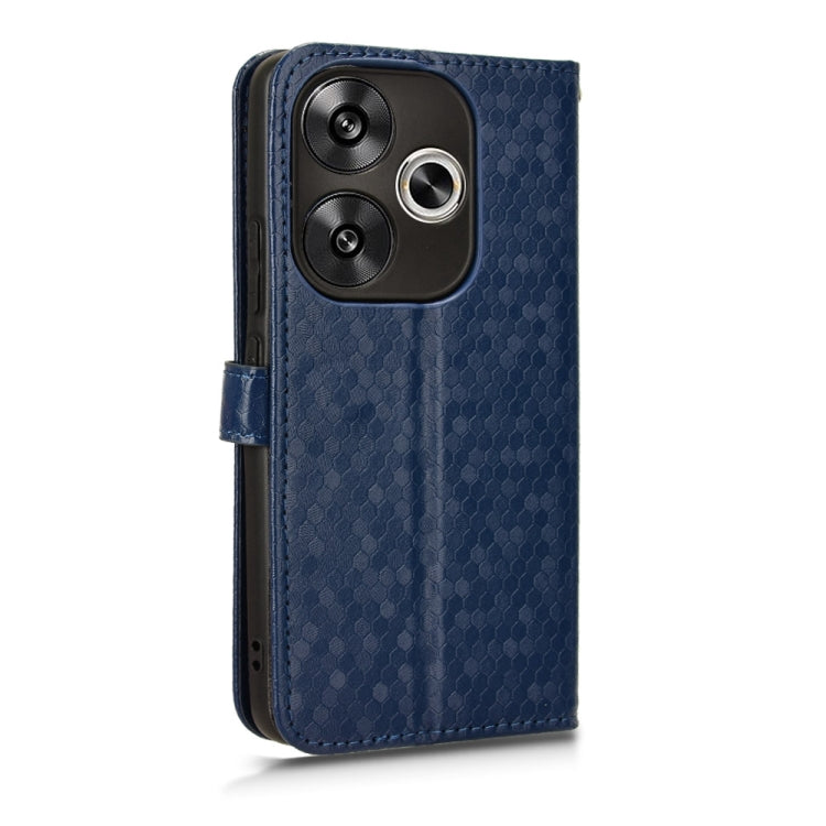 For Xiaomi Poco F6 /Redmi Turbo 3 Honeycomb Dot Texture Leather Phone Case
