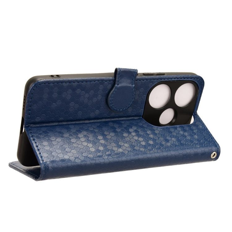 For Xiaomi Poco F6 /Redmi Turbo 3 Honeycomb Dot Texture Leather Phone Case