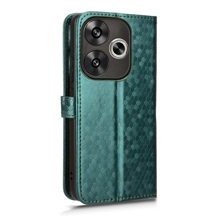 For Xiaomi Poco F6 /Redmi Turbo 3 Honeycomb Dot Texture Leather Phone Case