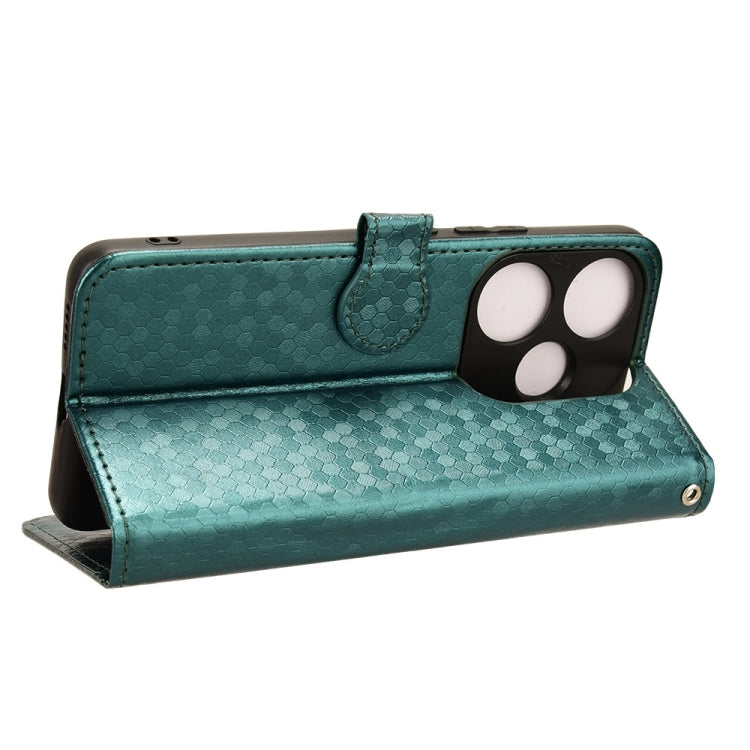 For Xiaomi Poco F6 /Redmi Turbo 3 Honeycomb Dot Texture Leather Phone Case