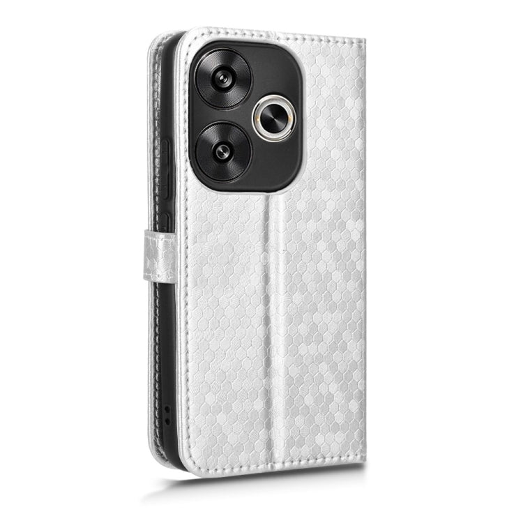 For Xiaomi Poco F6 /Redmi Turbo 3 Honeycomb Dot Texture Leather Phone Case